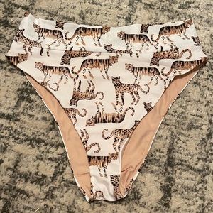 Aerie High Cut Cheeky Bikini Bottom 🐆🐅